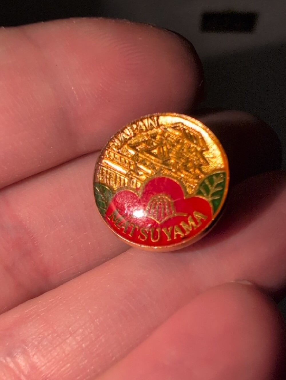 ❤️‍🔥10/$10❤️‍🔥 Japan Matsuyama Enamel Lapel Pin with Gold Detail